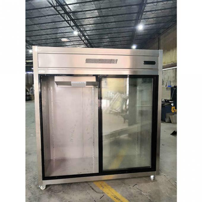 Congelatore di frigorifero commerciale di vetro della porta di scivolamento 900W 1300L 2