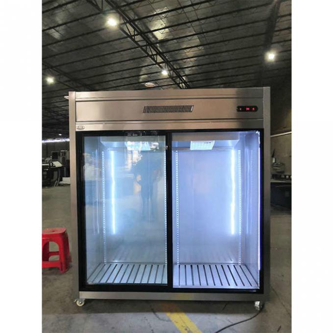 Congelatore di frigorifero commerciale di vetro della porta di scivolamento 900W 1300L 1